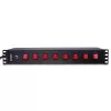 Lindy 73025 jednostka dystrybucji zasilania (PDU) 8 gniazd AC 1,5U Czarny