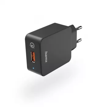 Hama Qualcomm® Quick Charge™ 3.0 Smartfon Czarny AC Szybkie ładowanie Wewnętrzna