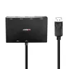 Lindy 4 Port Display Port 1.2 MST Hub, DisplayPort, DisplayPort, 1920 x 1080 (HD 1080), 3840 x 2160, Czarny, Akrylonitryl-butadien-styren (ABS), CE, UKCA, FCC, RoHS i REACH