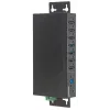 Manhattan USB-A 7-Port Hub Industrial, 7x portów USB-A, 5 Gb/s (USB 3.2 Gen1 aka USB 3.0), ochrona ESD 20 kV, zasilanie A/C, magistralowe i przez listwę zaciskową, szyna DIN, montaż na ścianie, obudowa metalowa, zabezpieczenie śrubowe