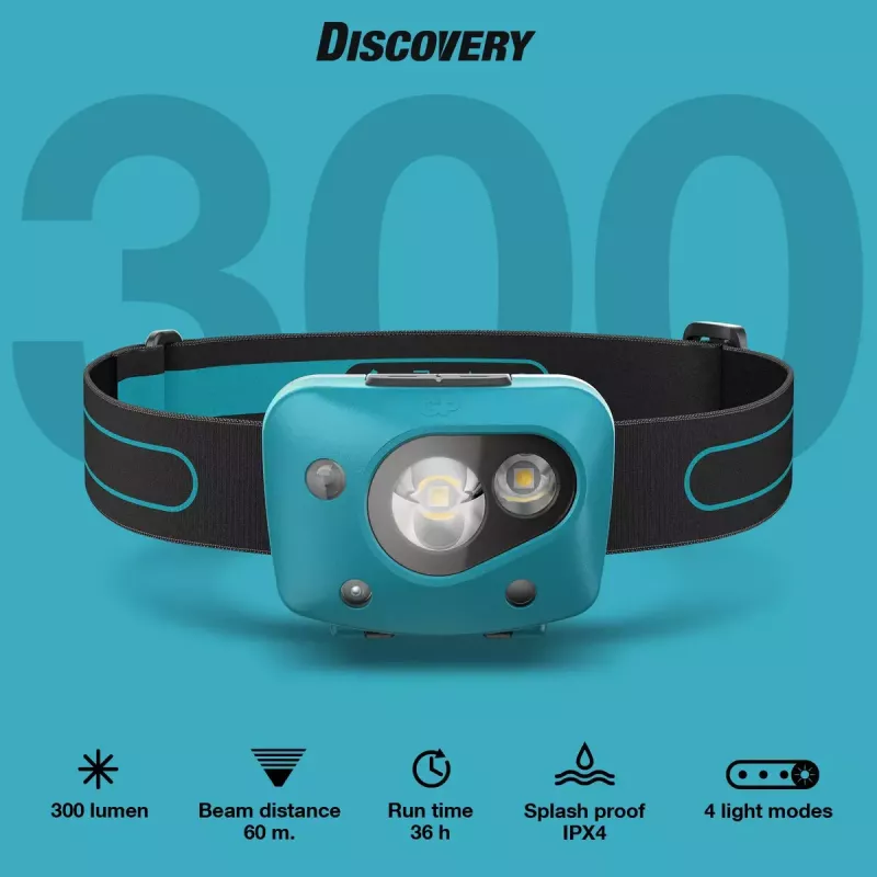 Lampa czołowa GP Lighting Discovery Teal LED 300 lm IPX4