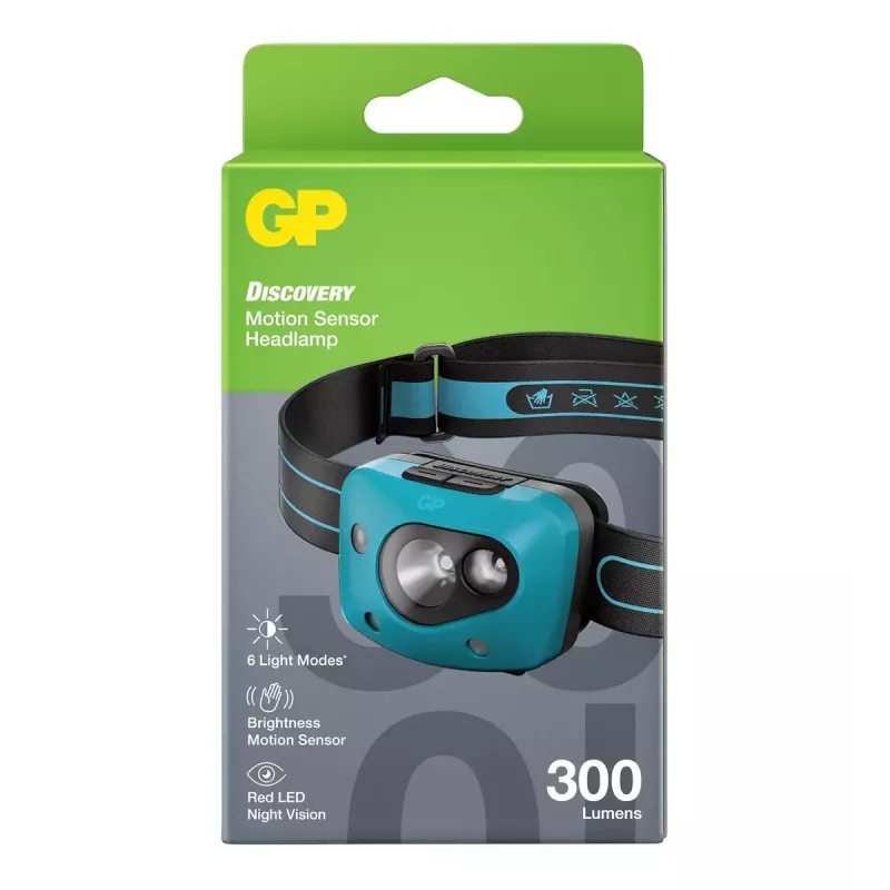 Lampa czołowa GP Lighting Discovery Teal LED 300 lm IPX4