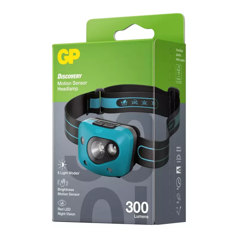 Lampa czołowa GP Lighting Discovery Teal LED 300 lm IPX4
