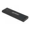 Obudowa Manhattan M.2 NVMe SSD, złącze żeńskie USB-C, 10 Gb/s (USB 3.2 Gen2, znane również jako USB 3.1), zgodność z UASP, SuperSpeed+ USB, aluminium, czarna, trzyletnia gwarancja