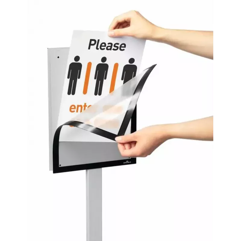 Stojak informacyjny Durable INFO STAND BASIC A4 Metal Plastik Szary