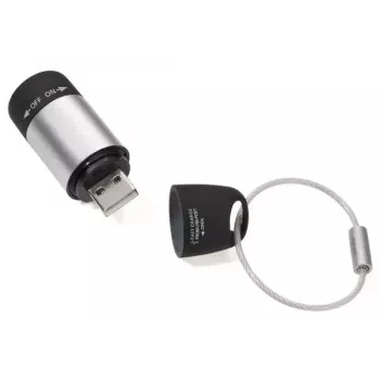 Latarka na klucze TROIKA ECO CHARGE Czarny Szary LED USB