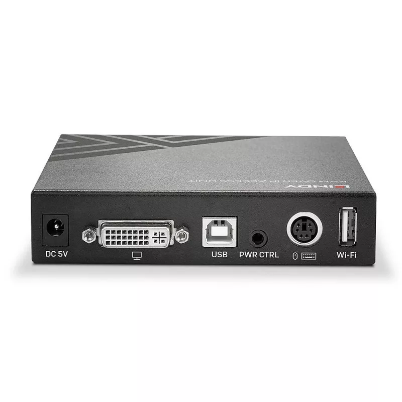 Lindy KVM over IP Access DVI-I, USB i PS/2, przewodowy, 1920 x 1200 pikseli, metal, CE, UKCA, FCC, CP65, DVI-I, 5 V