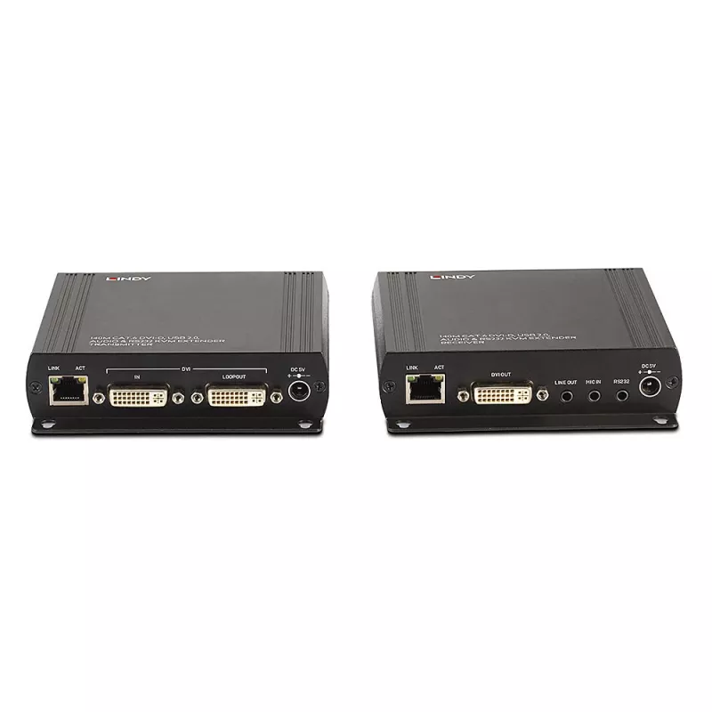 Lindy 140m Cat.6 DVI-D, USB, Audio i RS-232 KVM Extender