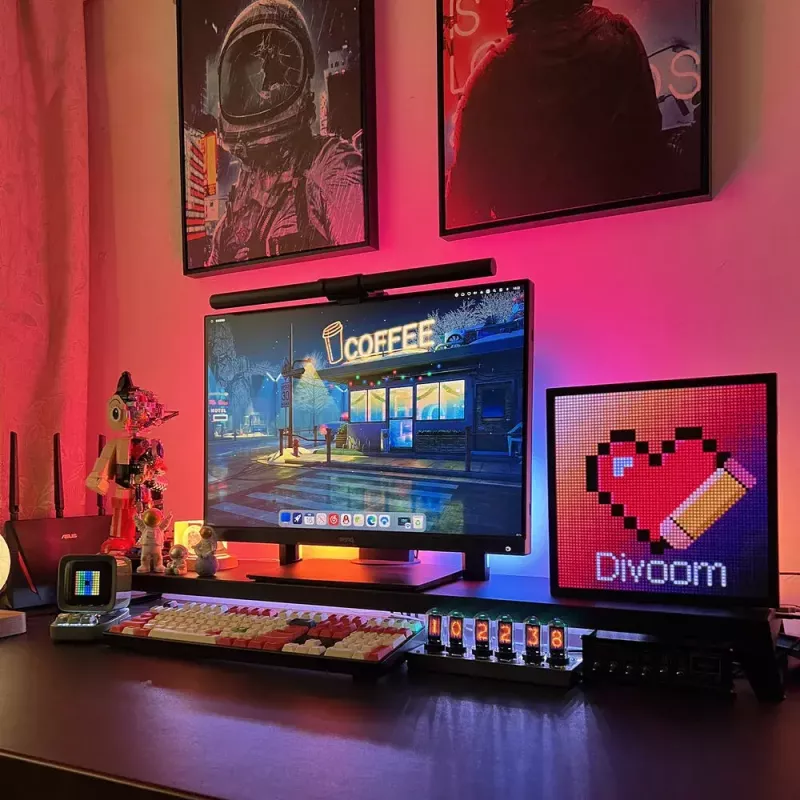 Cyfrowa ramka na zdjęcia Divoom Pixoo64 Czarny Wi-Fi 64x64 RGB LED