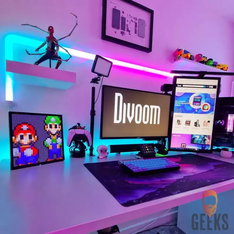 Cyfrowa ramka na zdjęcia Divoom Pixoo64 Czarny Wi-Fi 64x64 RGB LED