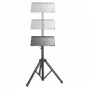 Manhattan Statyw podłogowy trójnożny do telewizora/monitora/projektora/laptopa, Dla ekranów: od 13 cali do 32 cali, Kompatybilność VESA: 75x75 i 100x100 mm - sprawdź wymiary czterech otworów montażowych z tyłu ekranu, aby upewnić się, że pasuje, Maks. 15 kg, Regulacja wysokości, Czarny, Uchwyt