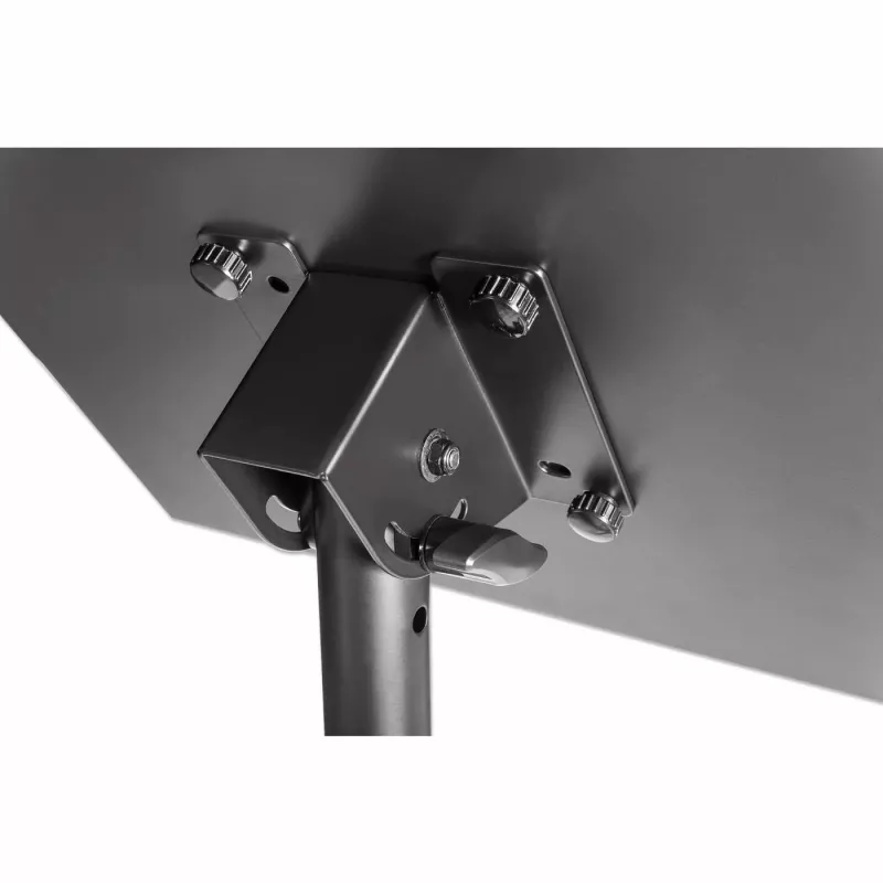 Manhattan Statyw podłogowy trójnożny do telewizora/monitora/projektora/laptopa, Dla ekranów: od 13 cali do 32 cali, Kompatybilność VESA: 75x75 i 100x100 mm - sprawdź wymiary czterech otworów montażowych z tyłu ekranu, aby upewnić się, że pasuje, Maks. 15 kg, Regulacja wysokości, Czarny, Uchwyt