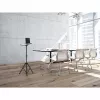 Manhattan Statyw podłogowy trójnożny do telewizora/monitora/projektora/laptopa, Dla ekranów: od 13 cali do 32 cali, Kompatybilność VESA: 75x75 i 100x100 mm - sprawdź wymiary czterech otworów montażowych z tyłu ekranu, aby upewnić się, że pasuje, Maks. 15 kg, Regulacja wysokości, Czarny, Uchwyt