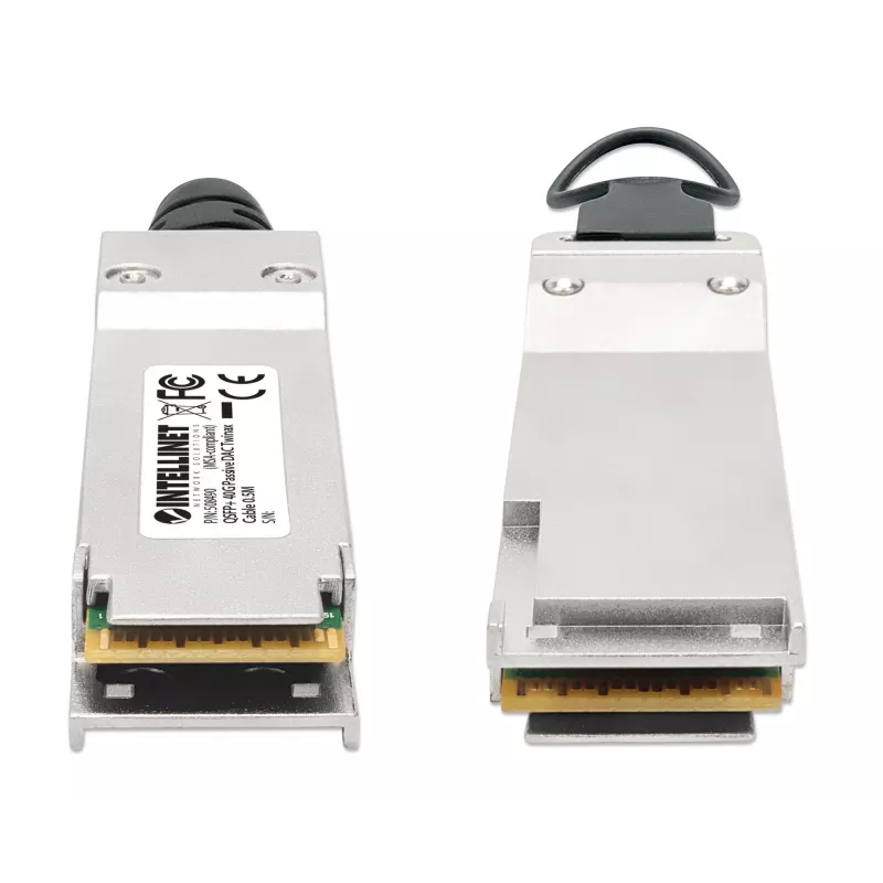 Intellinet 0,5 m 40G QSFP+ pasywny kabel miedziany Direct Attach Twinax 30AWG kompatybilny z MSA QSFP-H40G-CU50CM