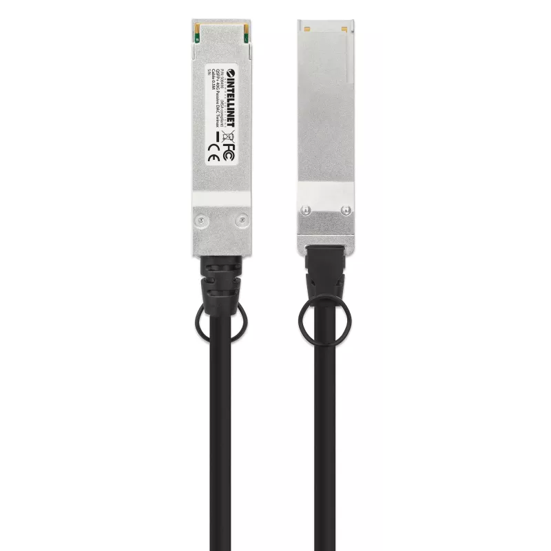 Intellinet 0,5 m 40G QSFP+ pasywny kabel miedziany Direct Attach Twinax 30AWG kompatybilny z MSA QSFP-H40G-CU50CM