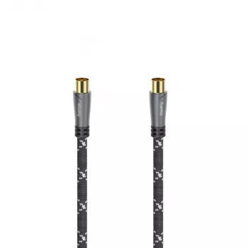 Hama 00205073 kabel koncentryczny 10 m Czarny, Szary