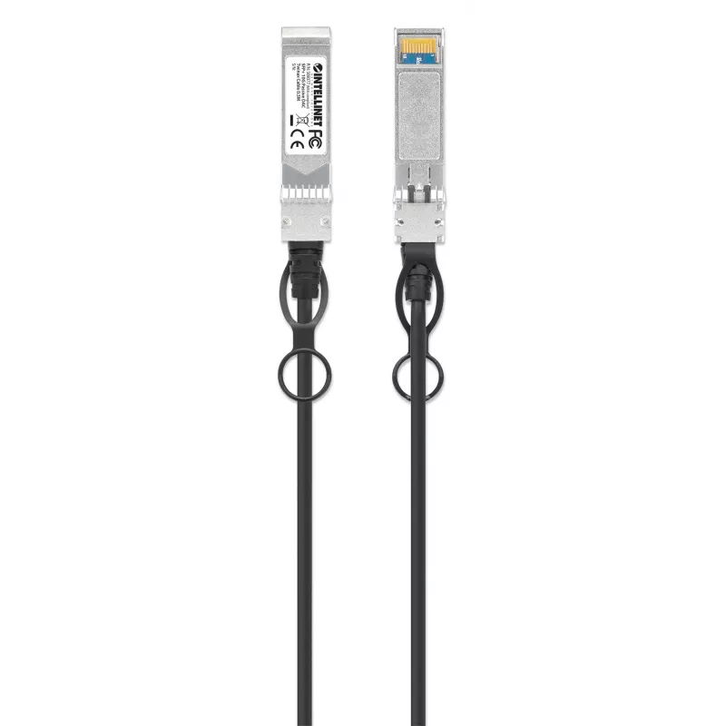 Intellinet 0,5m 10G SFP+ pasywny kabel miedziany Direct Attach miedź Twinax 30AWG kompatybilny z MSA SFP-H10GB-CU50CM
