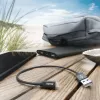Kabel ładujący Hama, USB-A - Lightning, 0,2 m, nylon, czarny, 0,2 m, Lightning, USB A, męski, męski, czarny
