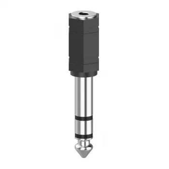 Adapter audio Hama 00205194 3,5 mm na 6,3 mm czarno-srebrny