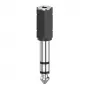 Adapter audio Hama 00205194 3,5 mm na 6,3 mm czarno-srebrny