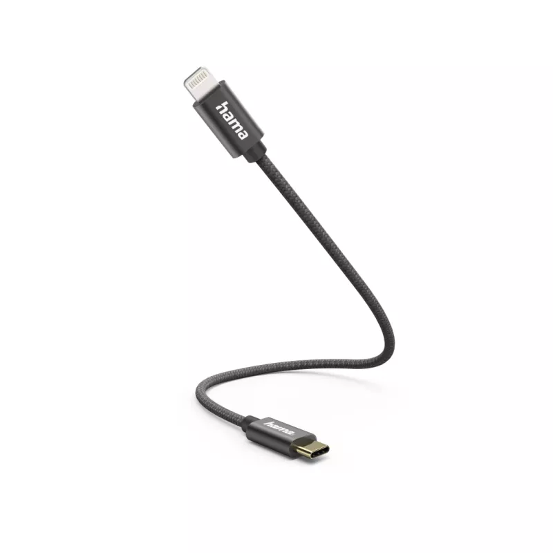 Hama 00201601 kabel lightning 0,2 m Czarny