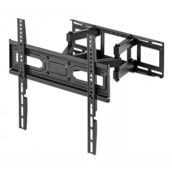 Manhattan Wall Mount for TV & Monitors (Full Motion), For screens 32 inch to 55 inch, VESA compatibility: all between 100x100mm to 400x400mm - check the dimensions of the four mounting holes on back of screen to ensure it fits, Max 40kg, Czarny, Bracket, Lifetime Warranty
