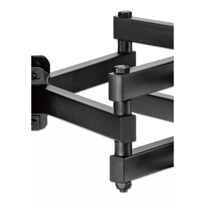 Manhattan Wall Mount for TV & Monitors (Full Motion), For screens 32 inch to 55 inch, VESA compatibility: all between 100x100mm to 400x400mm - check the dimensions of the four mounting holes on back of screen to ensure it fits, Max 40kg, Czarny, Bracket, Lifetime Warranty