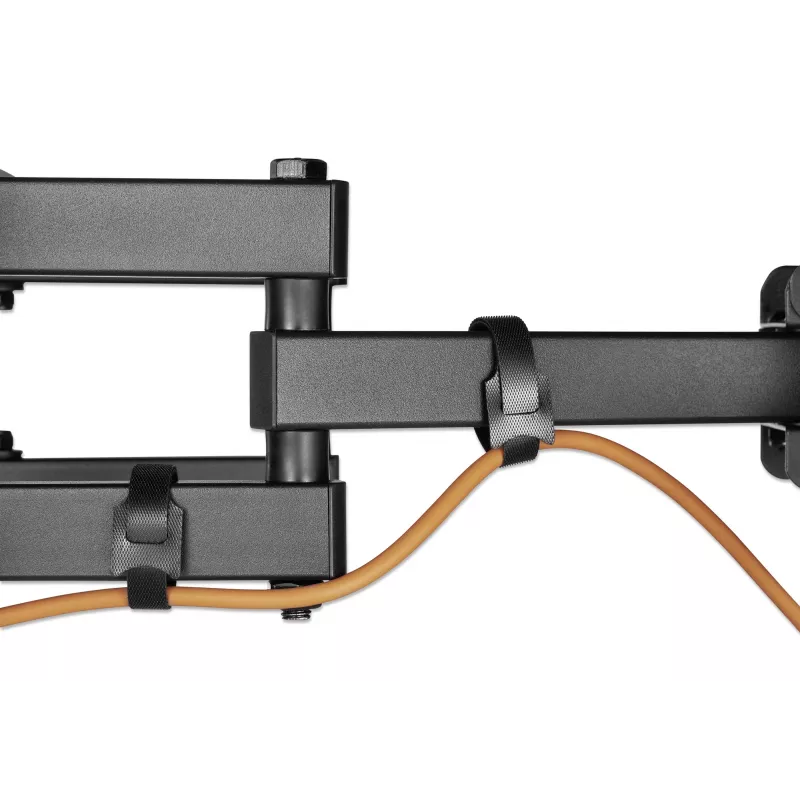 Manhattan Wall Mount for TV & Monitors (Full Motion), For screens 32 inch to 55 inch, VESA compatibility: all between 100x100mm to 400x400mm - check the dimensions of the four mounting holes on back of screen to ensure it fits, Max 40kg, Czarny, Bracket, Lifetime Warranty
