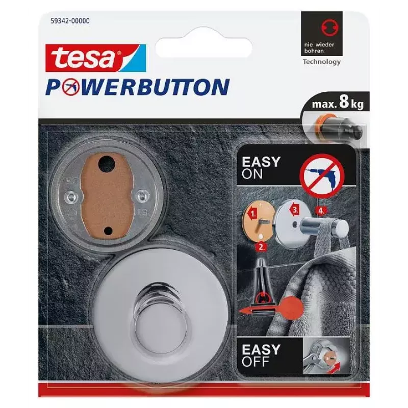 Wieszak na ręczniki TESA 59342 Indoor Chrom 3 szt.