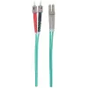 Intellinet Kabel światłowodowy krosowy, OM3, ST/LC, 1m, Aqua, Duplex, Wielomodowy, 50/125 µm, LSZH, Włókno, Dożywotnia gwarancja