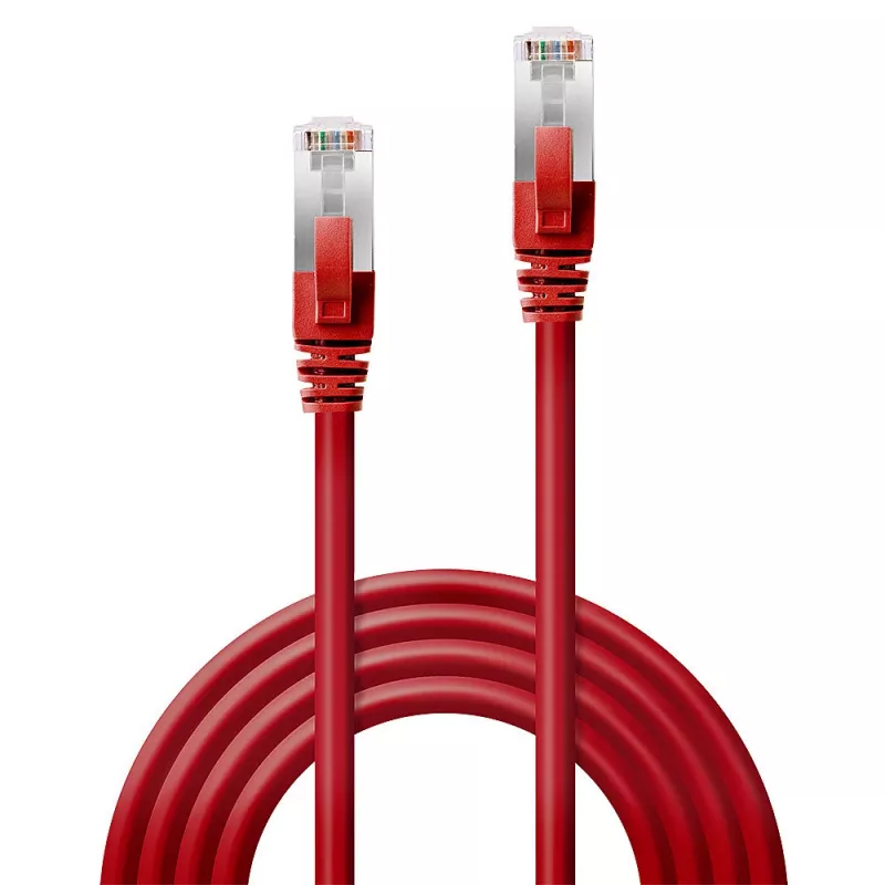 Kabel sieciowy Lindy 45625 czerwony 5 m Cat6 S/FTP (S-STP)