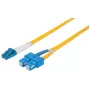 Intellinet patchcord światłowodowy, OS2, LC/SC, 3m, żółty, duplex, jednomodowy, 9/125 µm, LSZH, światłowód, dożywotnia gwarancja