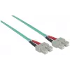 Intellinet kabel światłowodowy krosowy, OM3, SC/SC, 2m, Aqua, Duplex, Multimode, 50/125 µm, LSZH, Światłowód, Dożywotnia gwarancja