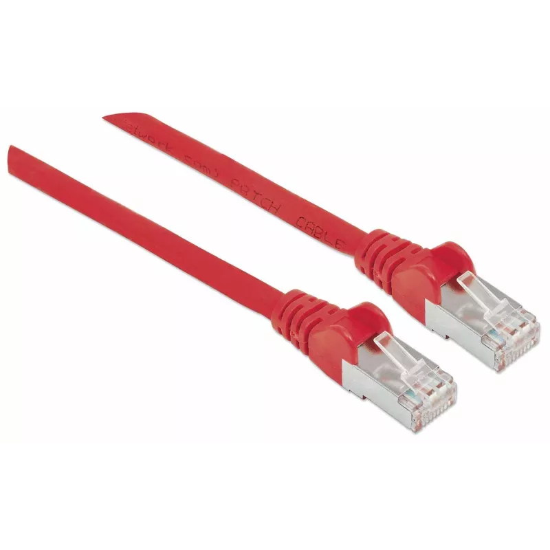 Intellinet sieciowy Patch kabel, Cat7 kabel/Cat6A Plugs, 1.5m, czerwony, miedź, S/FTP, LSOH / LSZH, PVC, RJ45, Gold Plated Contacts, Snagless, Booted, Lifetime Warranty