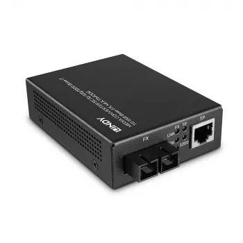 Lindy 25119 konwerter mediów sieciowych 850 nm wielomodowy czarny