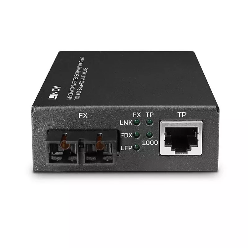 Lindy 25119 konwerter mediów sieciowych 850 nm wielomodowy czarny
