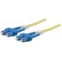 Intellinet kabel światłowodowy krosowy, OS2, SC/SC, 5 m, żółty, dupleks, jednomodowy, 9/125 µm, LSZH, światłowód, dożywotnia gwarancja