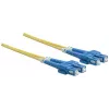 Intellinet kabel światłowodowy krosowy, OS2, SC/SC, 5 m, żółty, dupleks, jednomodowy, 9/125 µm, LSZH, światłowód, dożywotnia gwarancja