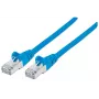 Kabel krosowy Intellinet Network kabel krosowy, Cat6, 30 m, niebieski, miedź, S/FTP, LSOH / LSZH, PVC, RJ45, pozłacane styki, bezzaczepowa wtyczka z osłoną, dożywotnia gwarancja
