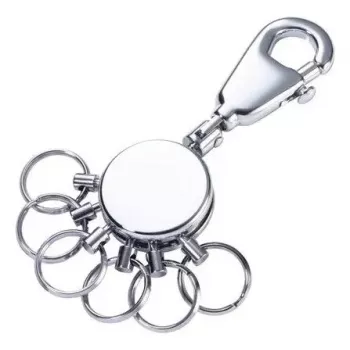 Kółko na klucze TROIKA PATENT srebrny mosiądz szerokość 25 mm głębokość 90 mm