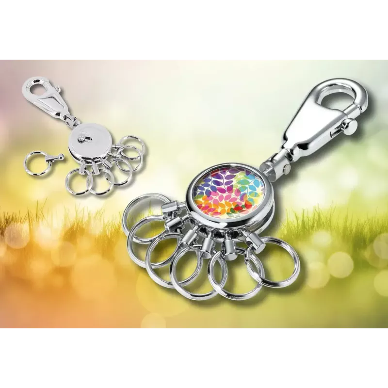 Brelok TROIKA COLOURFUL LEAVES Wielokolorowy Srebrny Metal