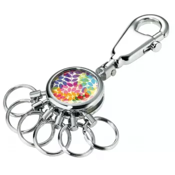 Brelok TROIKA COLOURFUL LEAVES Wielokolorowy Srebrny Metal
