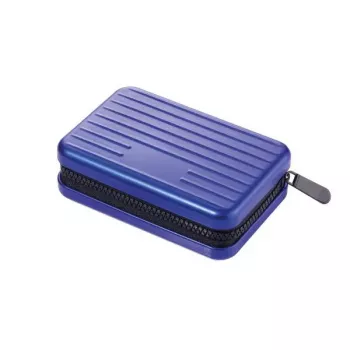 Etui TROIKA CCC04-BL Niebieskie Aluminium Poliester 80g 70mm x 105mm