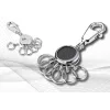 Brelok TROIKA Czarny VISION Czarny Srebrny Metal 25mm 90mm 9mm