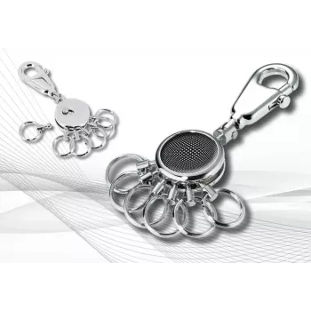 Brelok TROIKA Czarny VISION Czarny Srebrny Metal 25mm 90mm 9mm