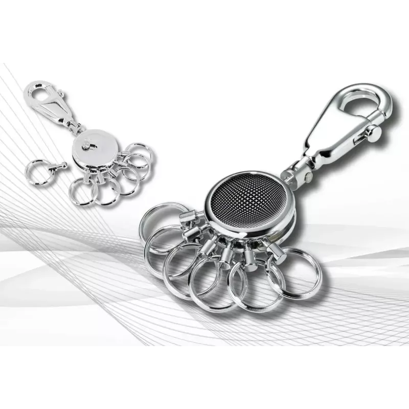 Brelok TROIKA Czarny VISION Czarny Srebrny Metal 25mm 90mm 9mm