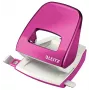 Leitz NeXXt dziurkacz WOW 5008 metalowy 2-otworowy / 30 arkuszy, 30 arkuszy, Różowy, Biały, Metal, Tworzywo sztuczne, 8 cm, 5,5 mm, A4, A5, A6, Folio, US-Quart, 8 x 8 x 8 cm