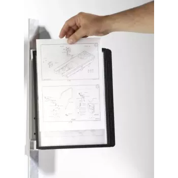 Durable Vario magnet wall 5 - magnetyczny uchwyt ścienny do dokumentów A4 w orientacji pionowej, 5 paneli