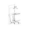 Wózek multimedialny Equip 17 inch–32 inch Mobilna stacja robocza z jednym monitorem