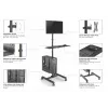 Wózek multimedialny Equip 17 inch–32 inch Mobilna stacja robocza z jednym monitorem